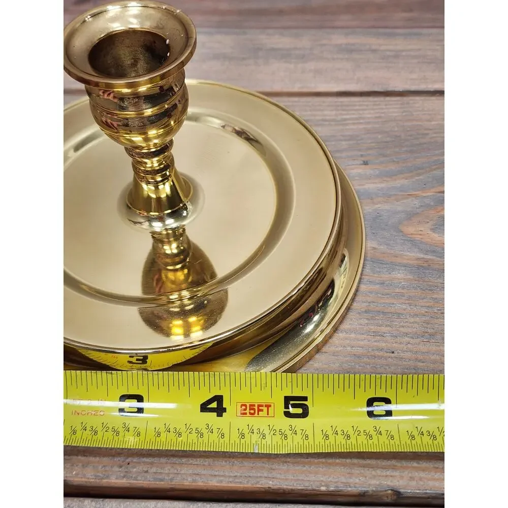 Vintage BALDWIN Brass Candle Holder Candlestick Forged in America